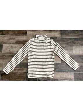 $1,395 NWT Tod’s Cashmere Blend Turtleneck Sweater Brown White Stripe Luxury S